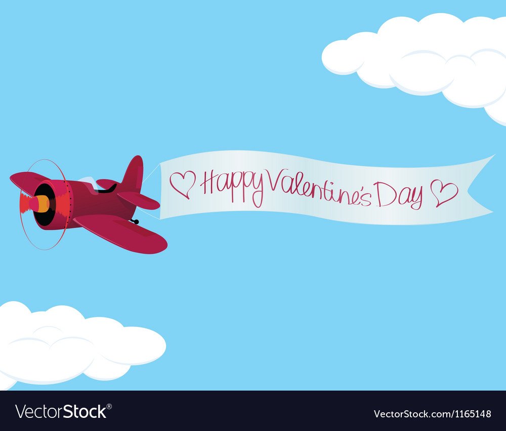 Открытка с днем рождения с самолетом