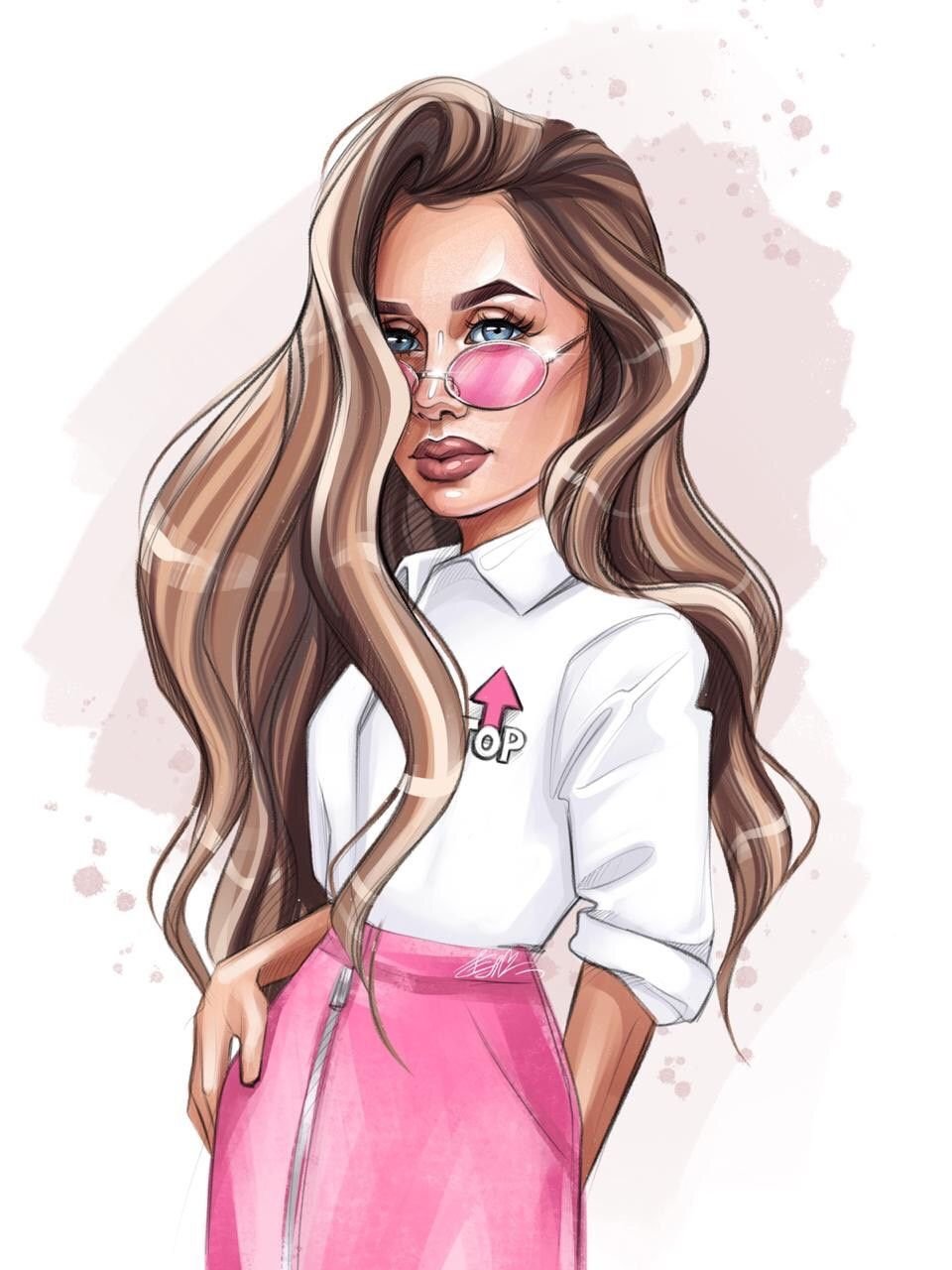 Девушка рисунок