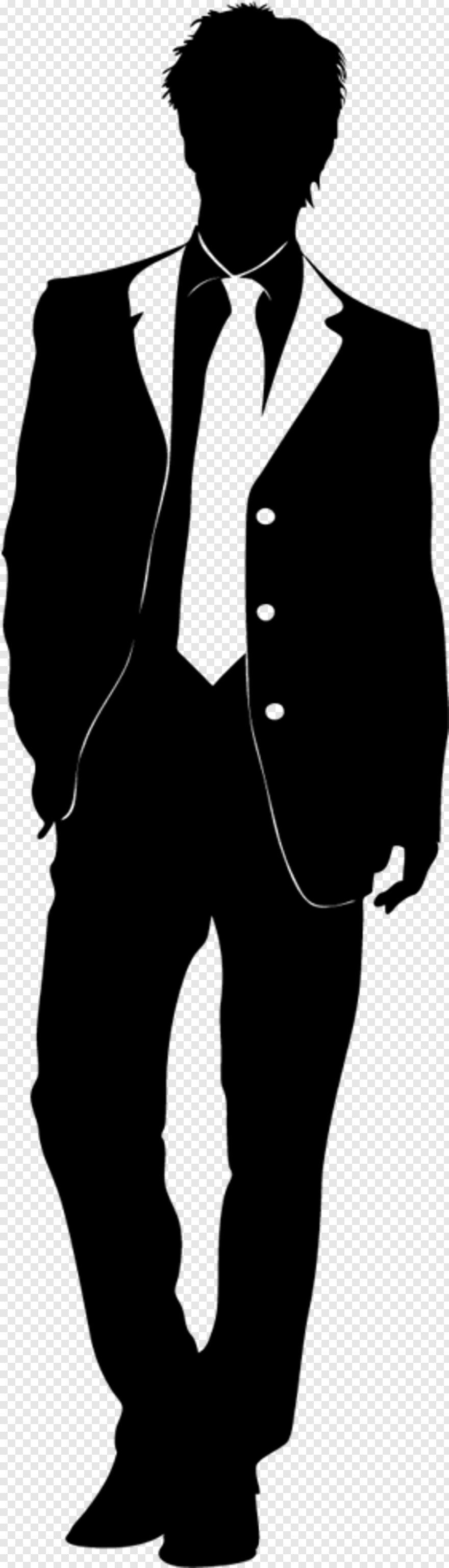 Черный силуэт в костюме