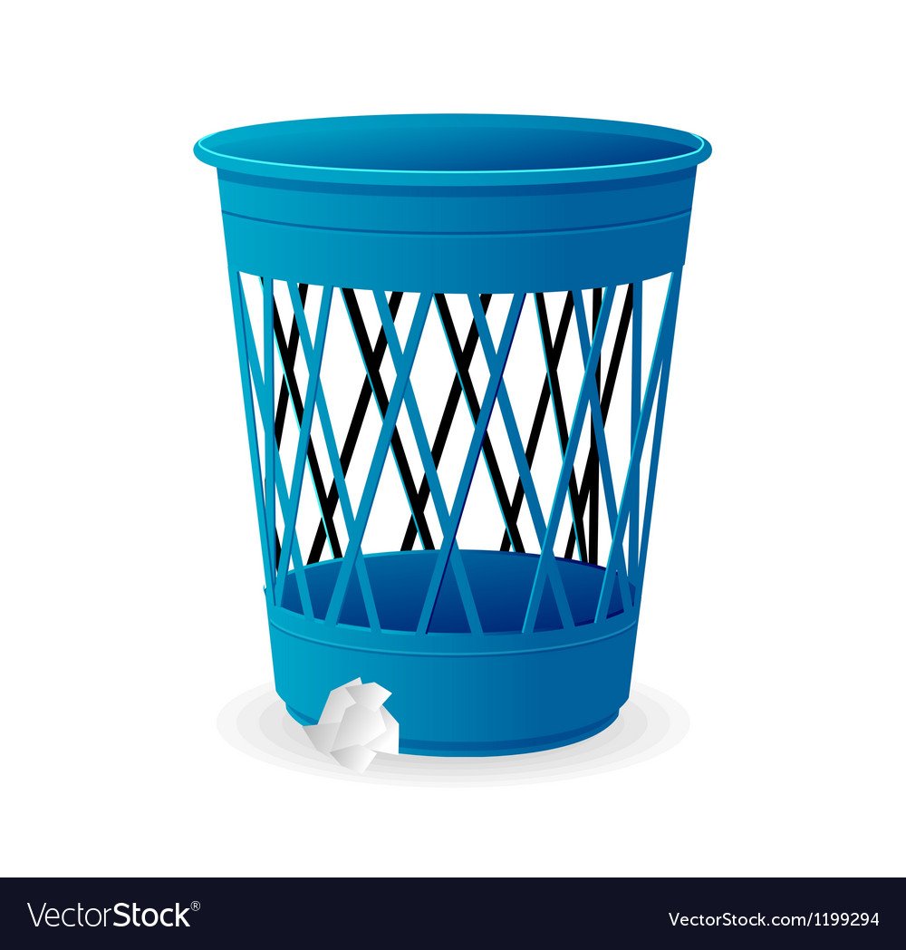 Корзина для мусора на прозрачном фоне