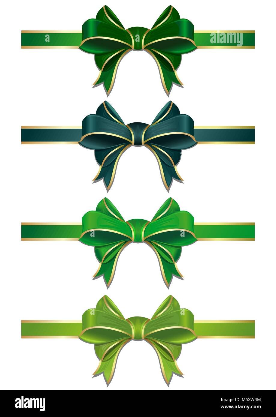 Бантики зеленого цвета