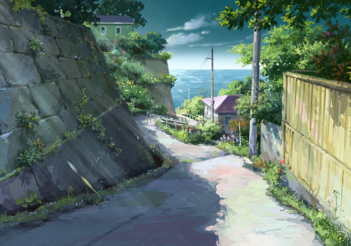 Японская деревня улица арт