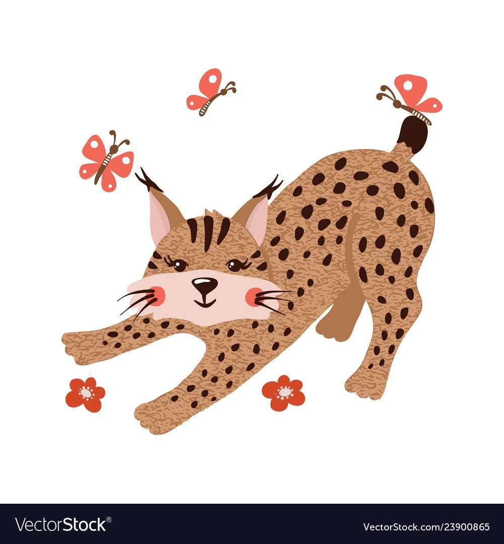 Рысь стилизованная для детей