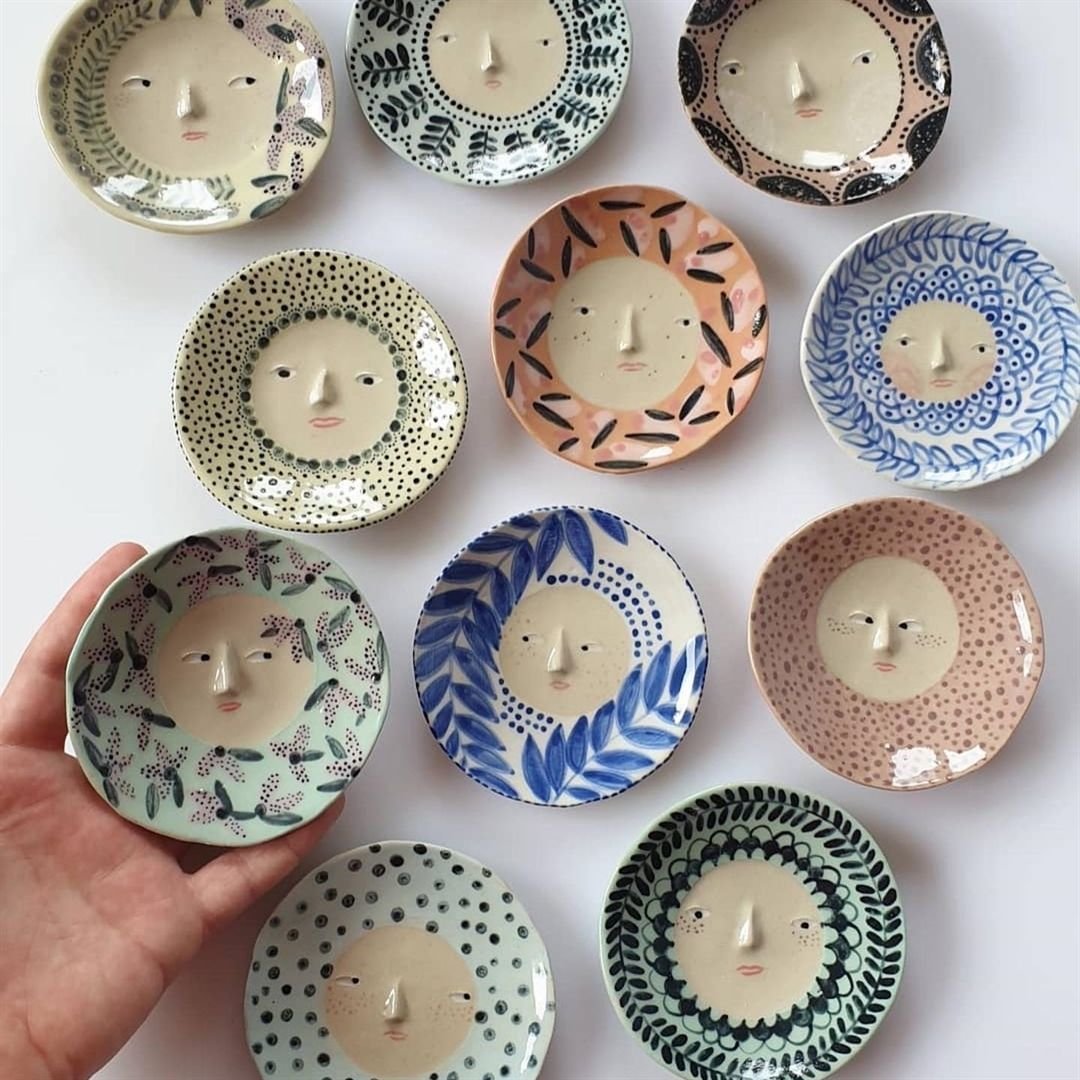 Тарелочки из глины