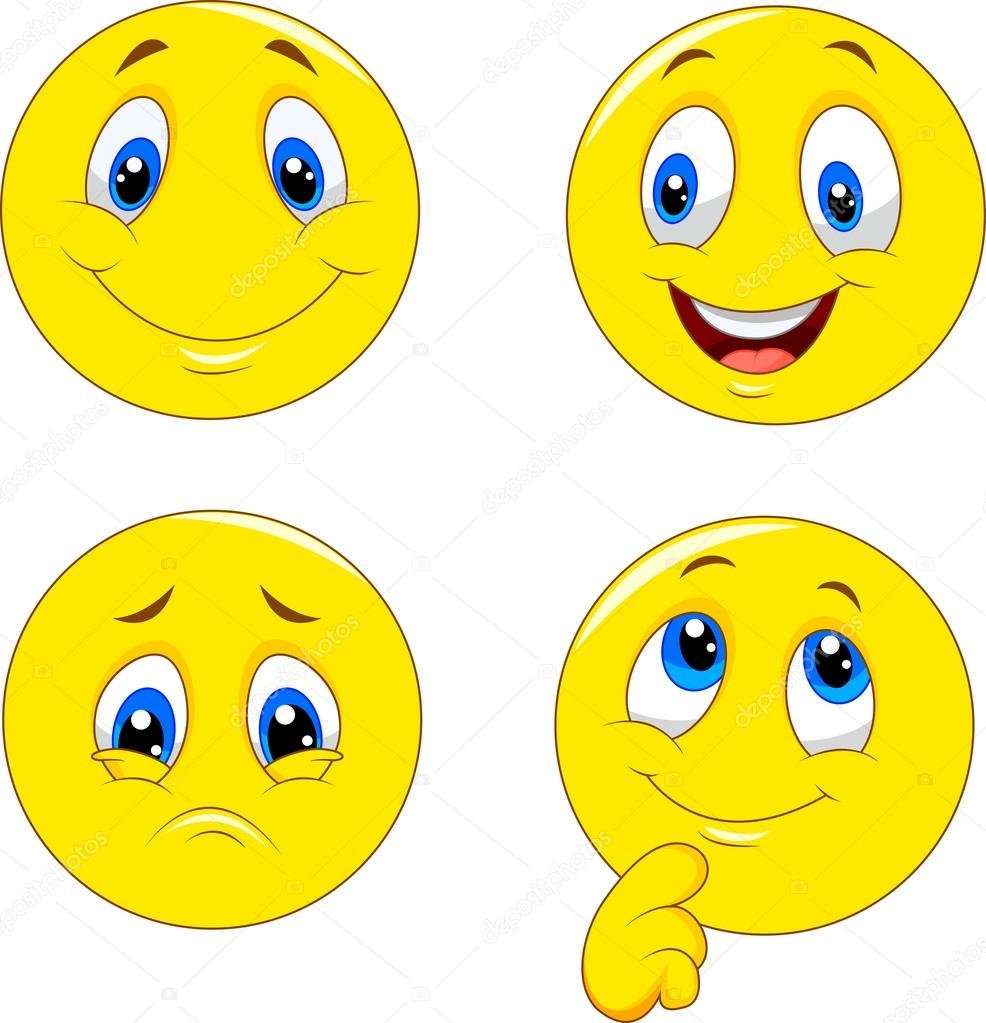 Мультяшные дети с разными эмоциями