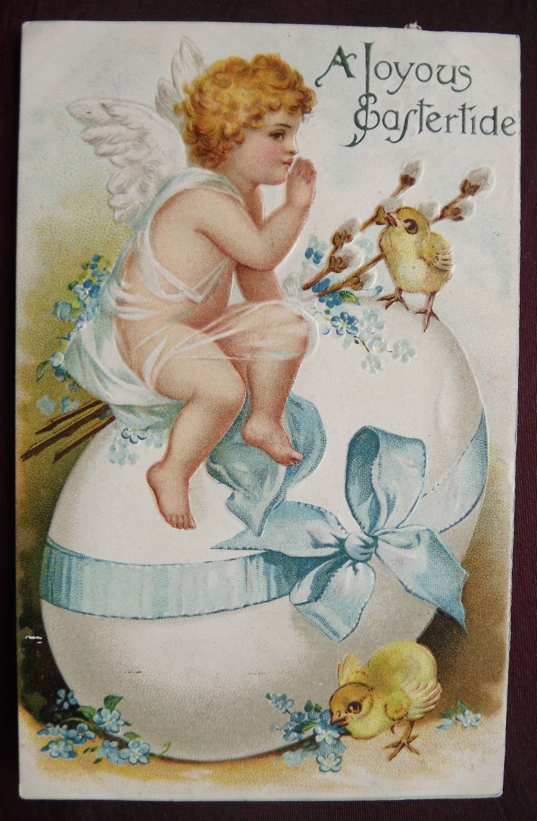 Винтажная открытка с Пасхой