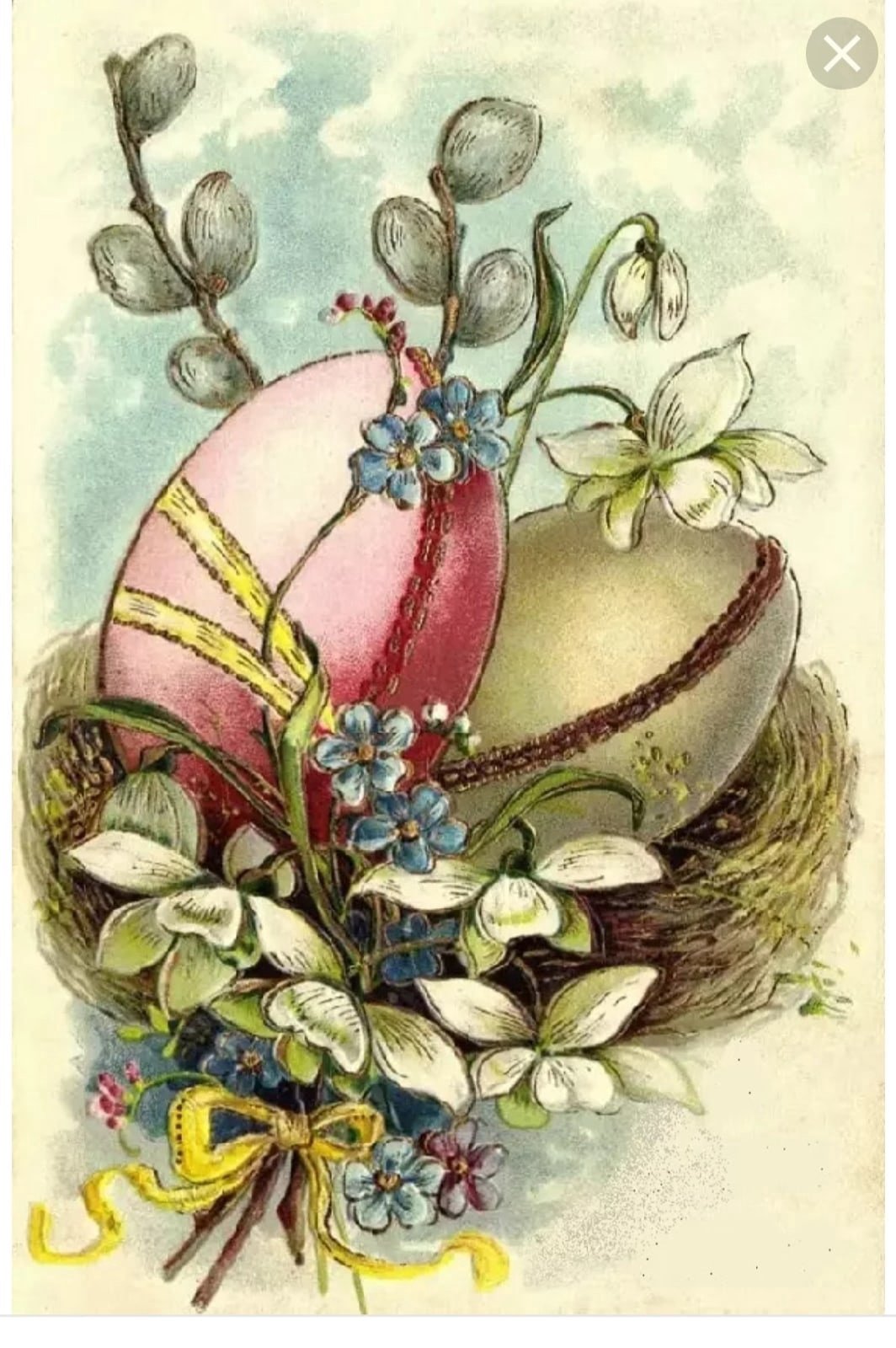 Винтажная Пасхальная открытка