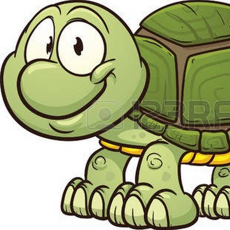 Черепаха из мультика сбоку