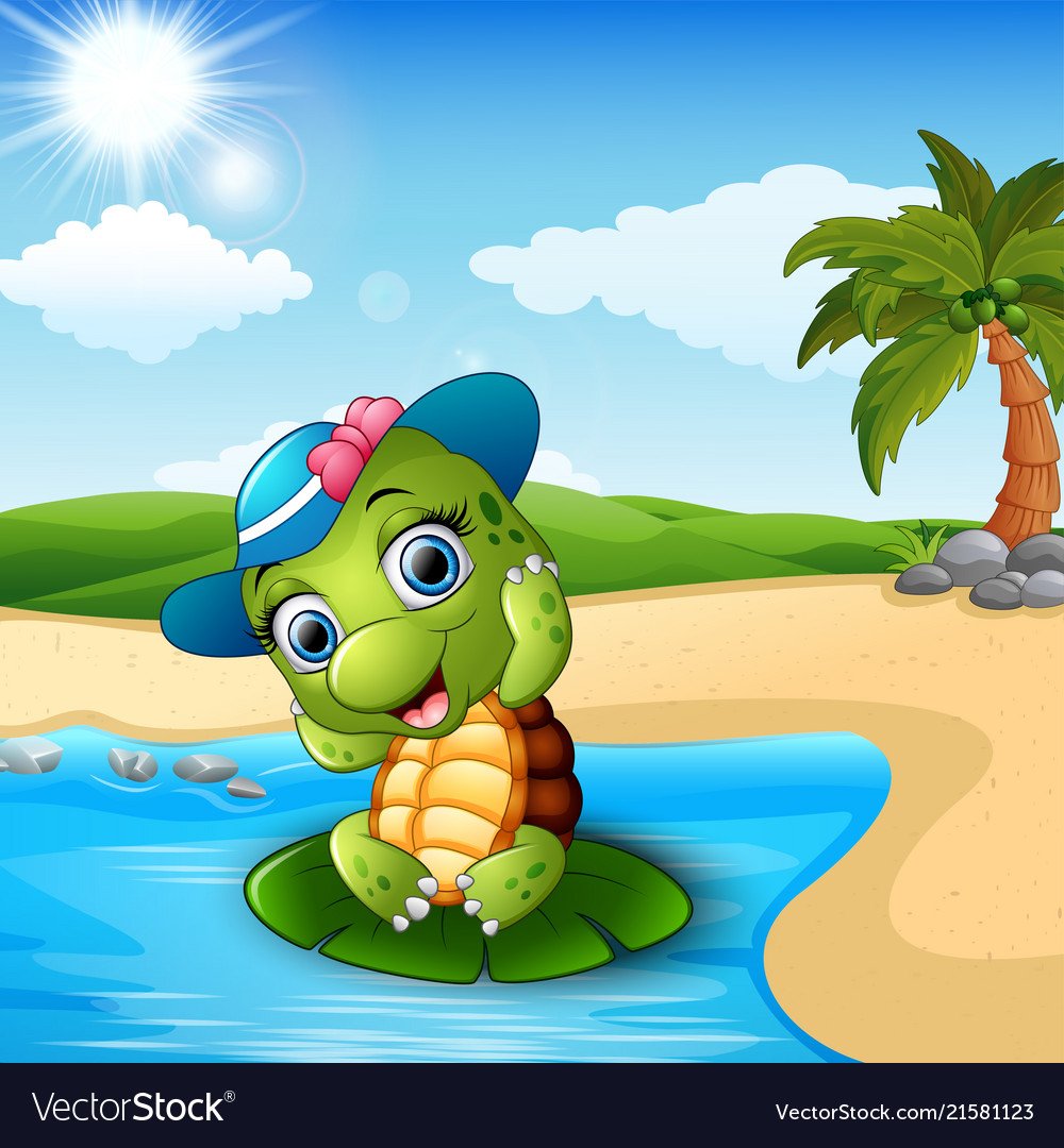 Морская черепашка мультяшная