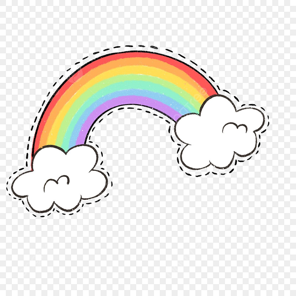 Радужное облако на прозрачном фоне