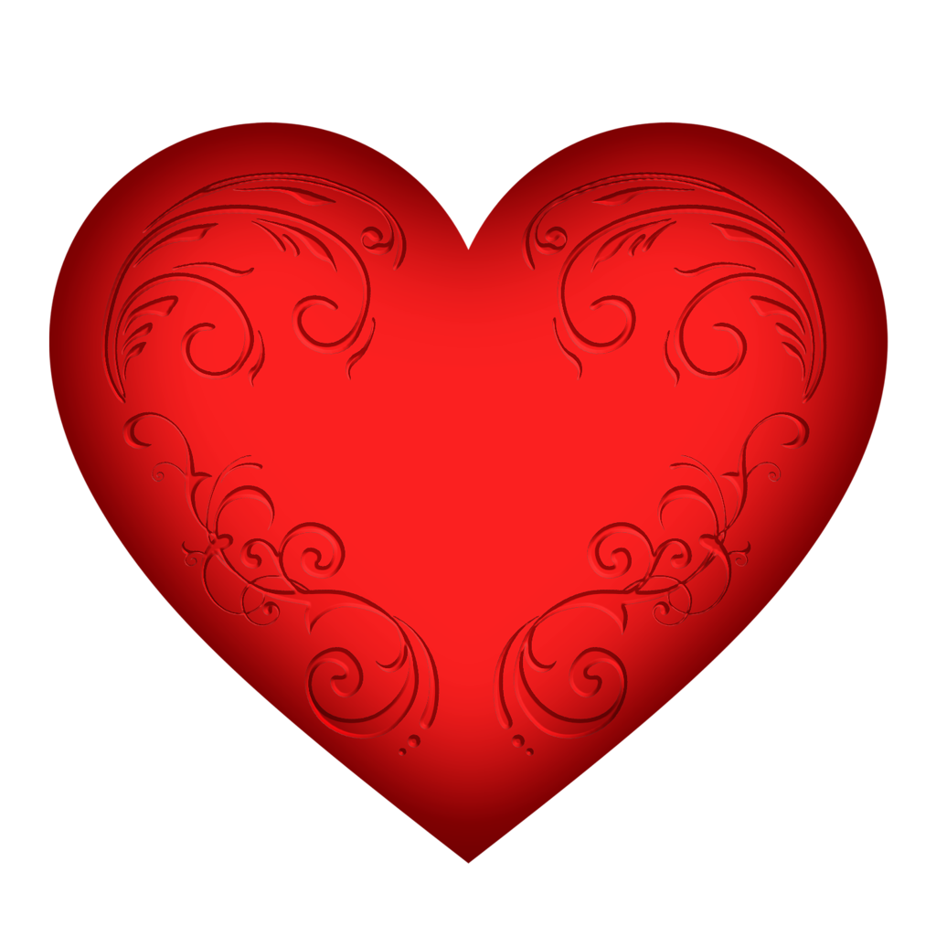 С красным сердцем