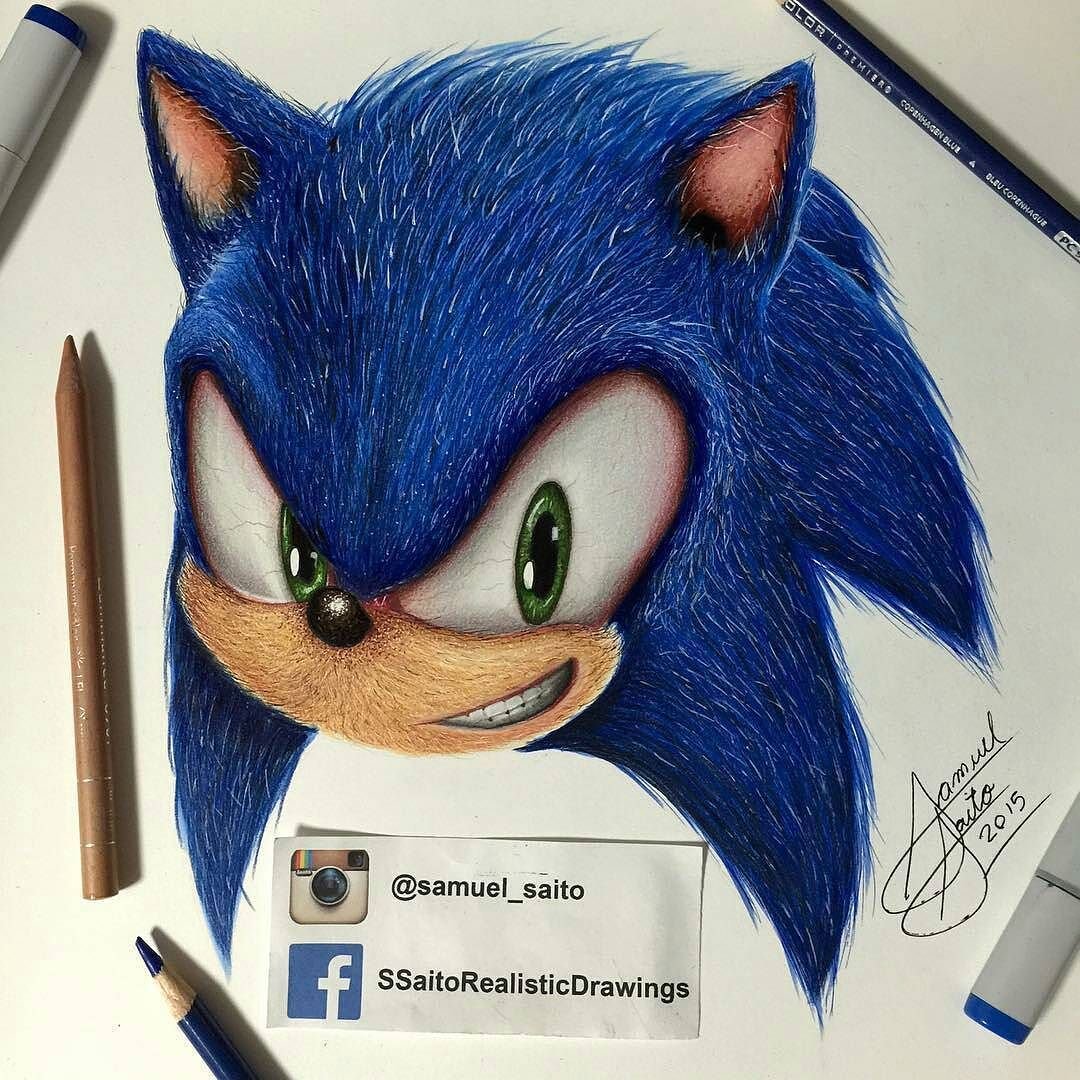 Рисунок Соник реалистичные