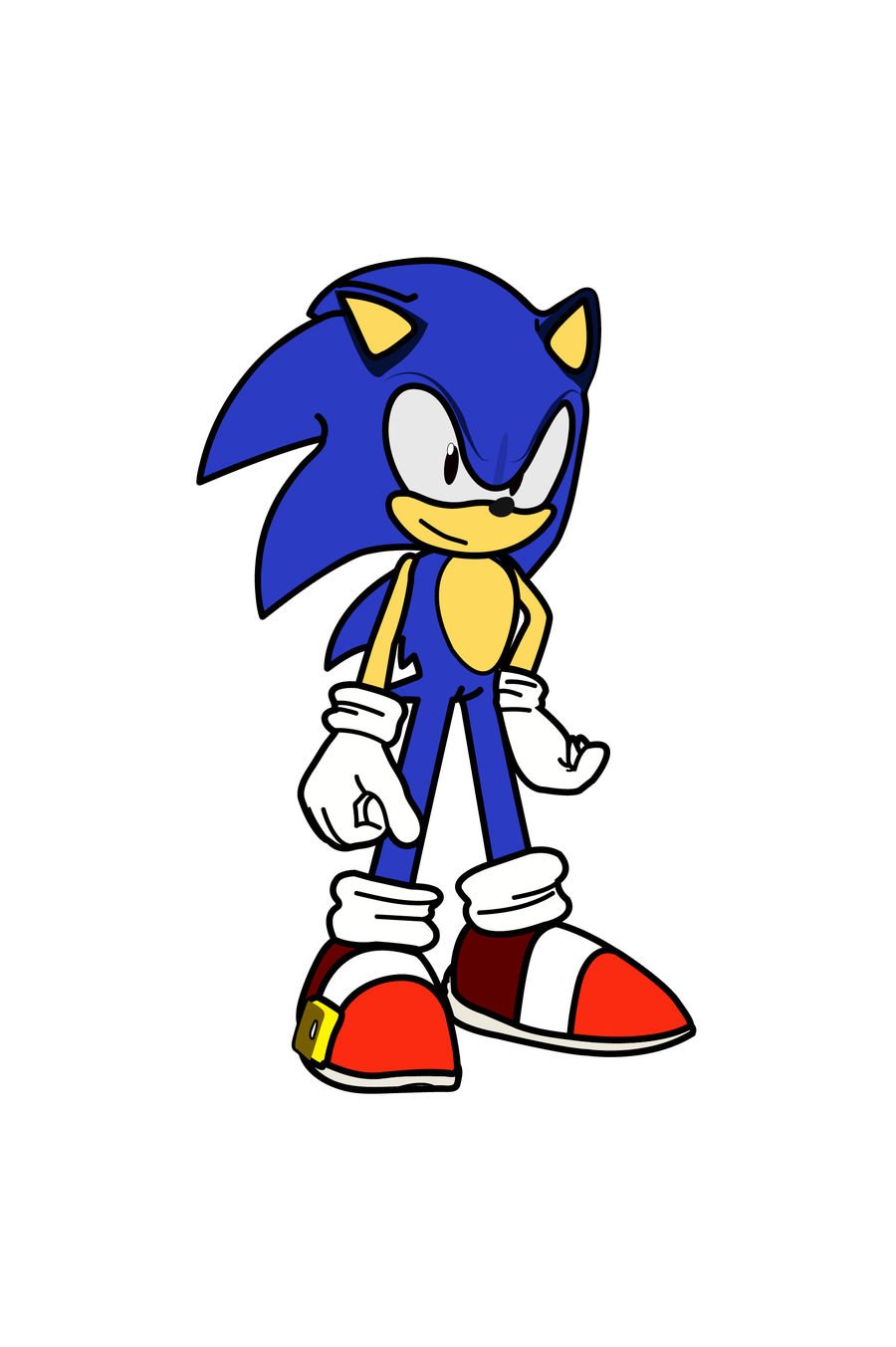 Sonic нарисовать Соника