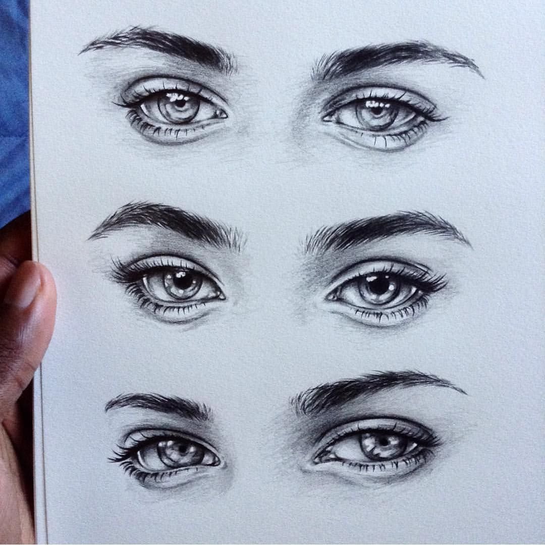 Картинки для срисовки карандашом глаза