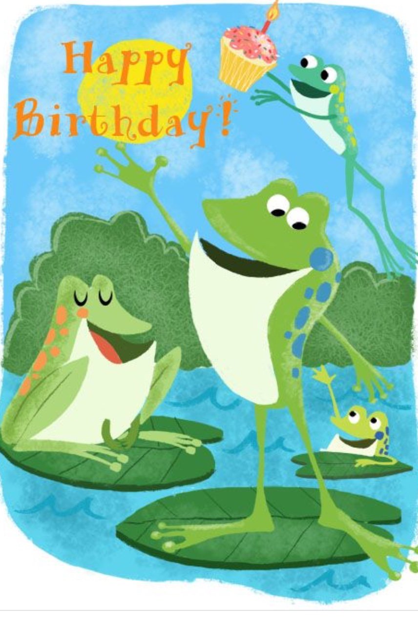 С днем рождения лягушка