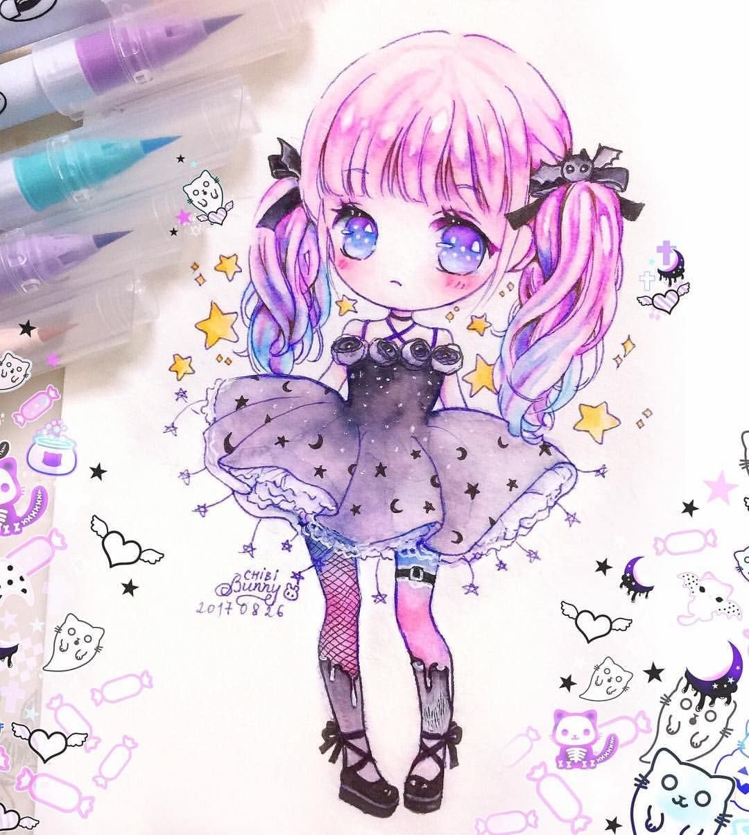 Милый стиль рисования Чиби