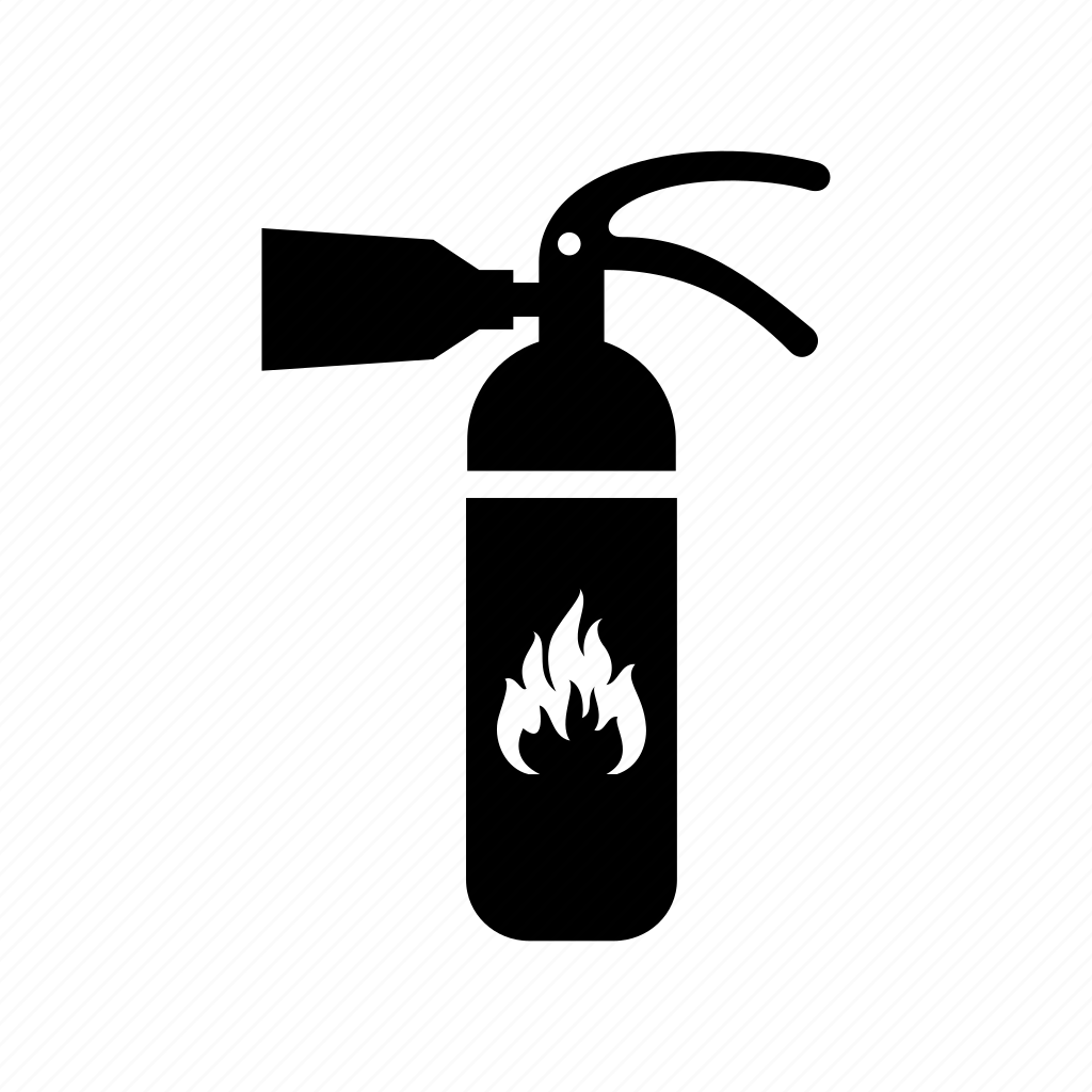 Огнетушитель вектор монохром