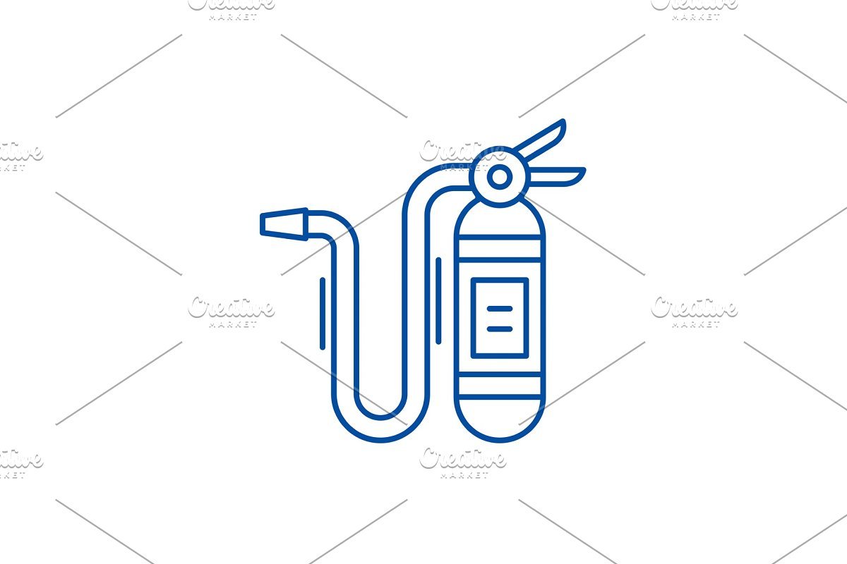 Огнетушитель вектор контур