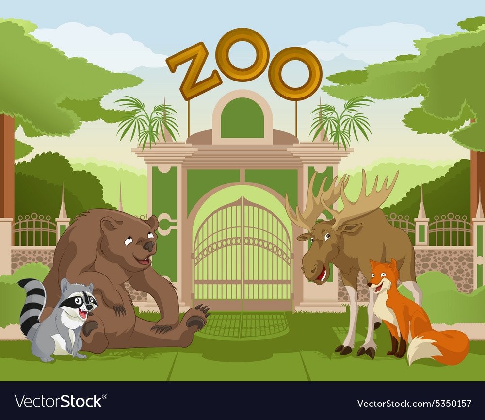 Ворота в зоопарк картина