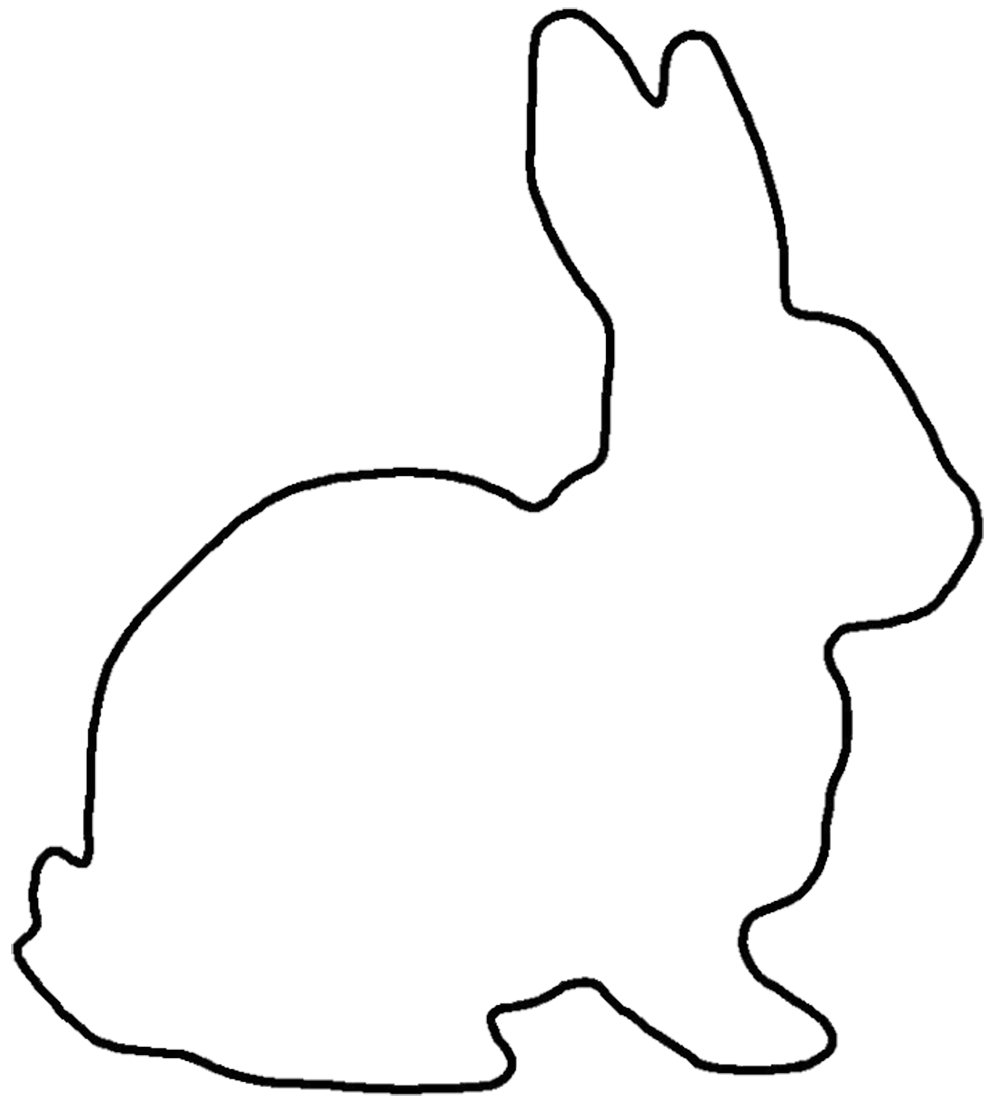 Кролик трафарет для аппликации