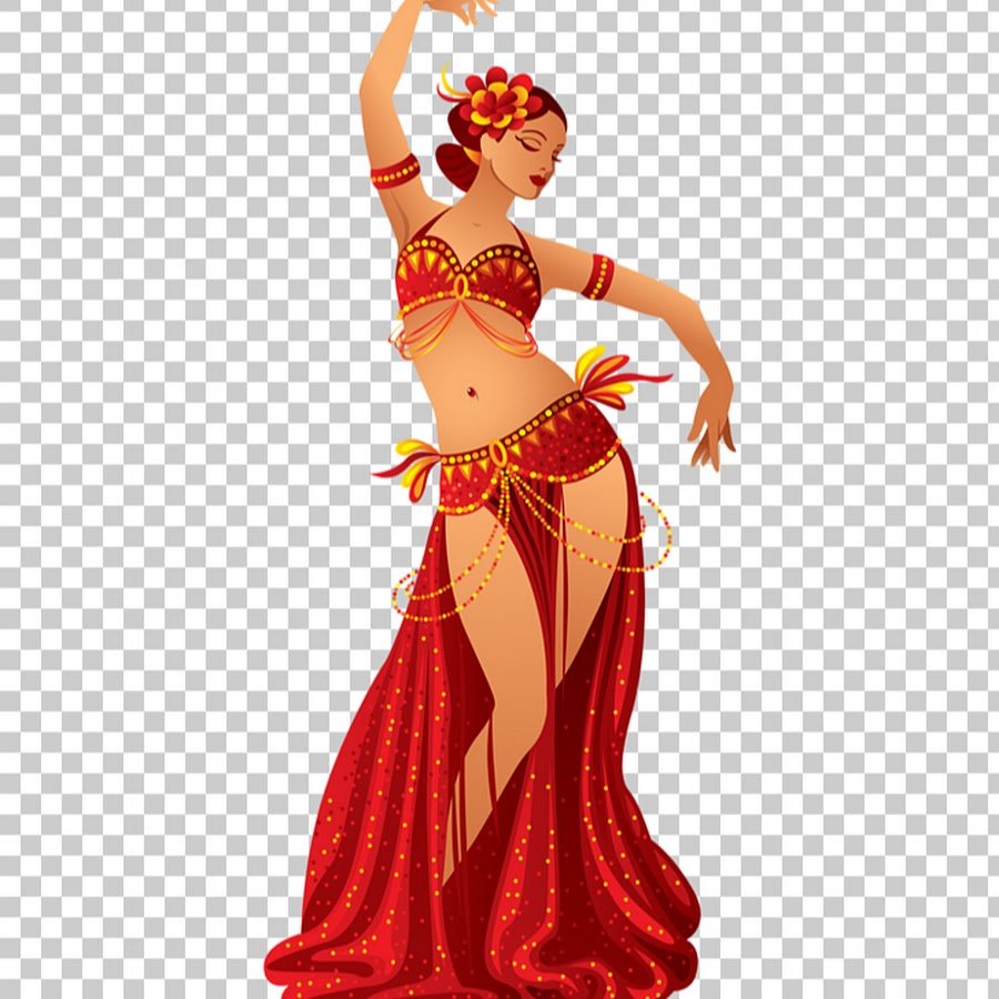 Восточные танцы на белом фоне