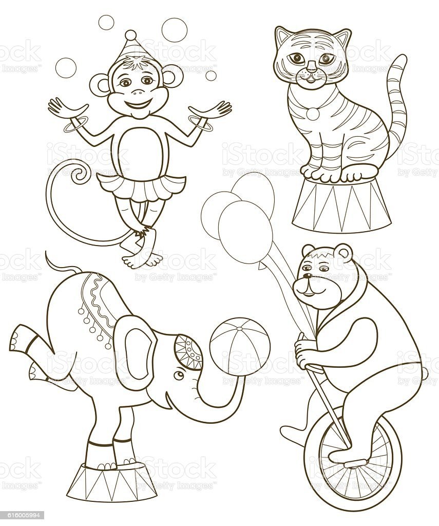 Рисование цирковых животных для детей