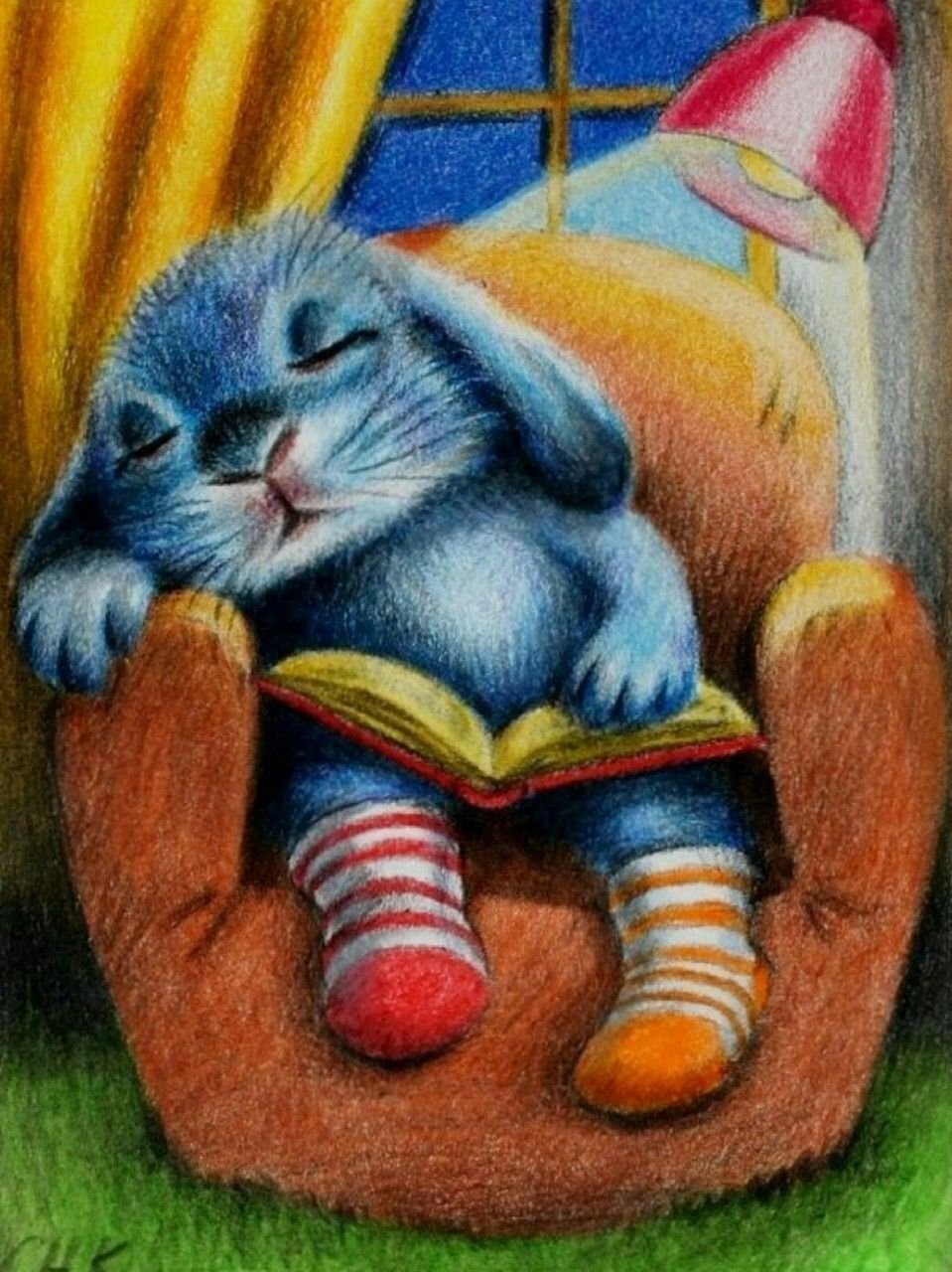 Зайчик в кроватке