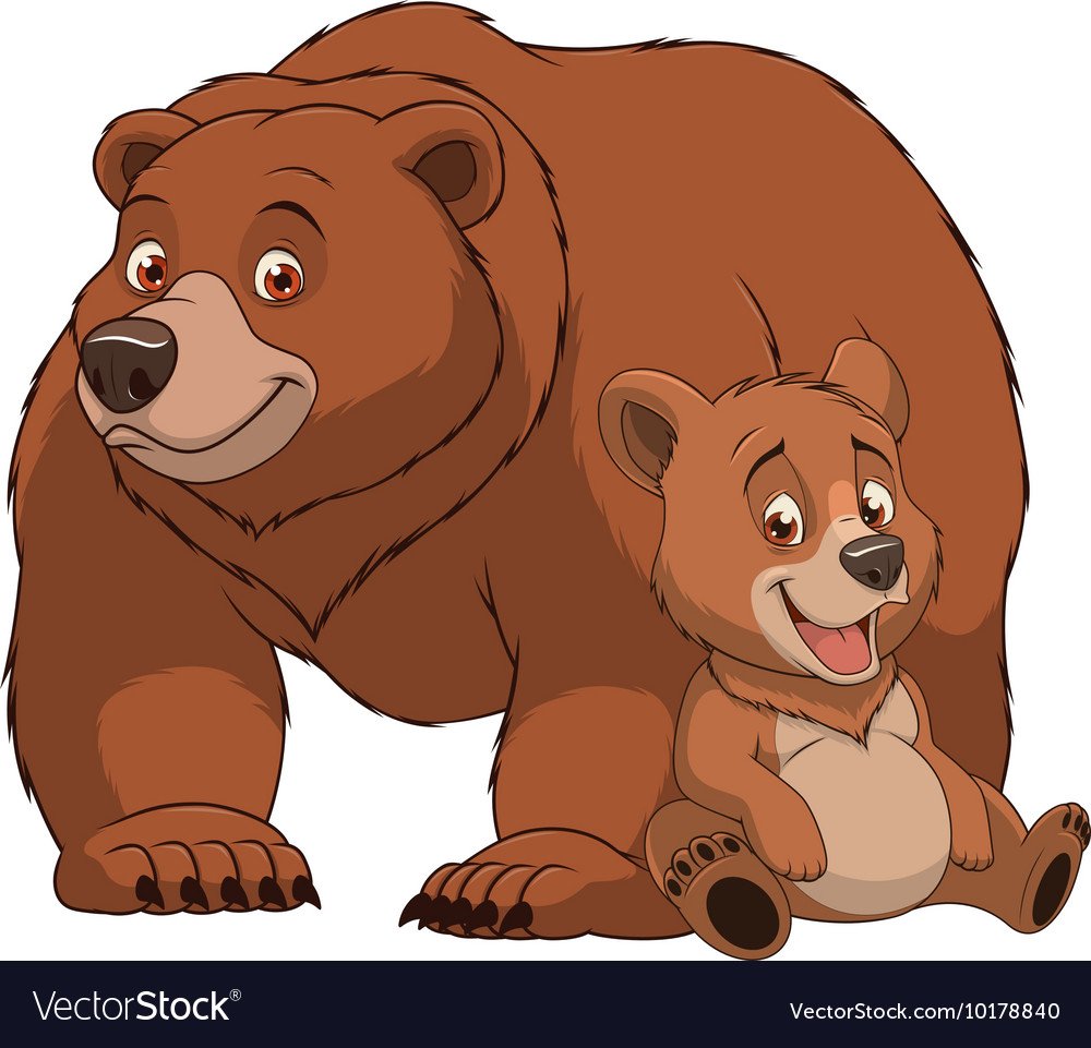 Медведица с медвежатами для детей