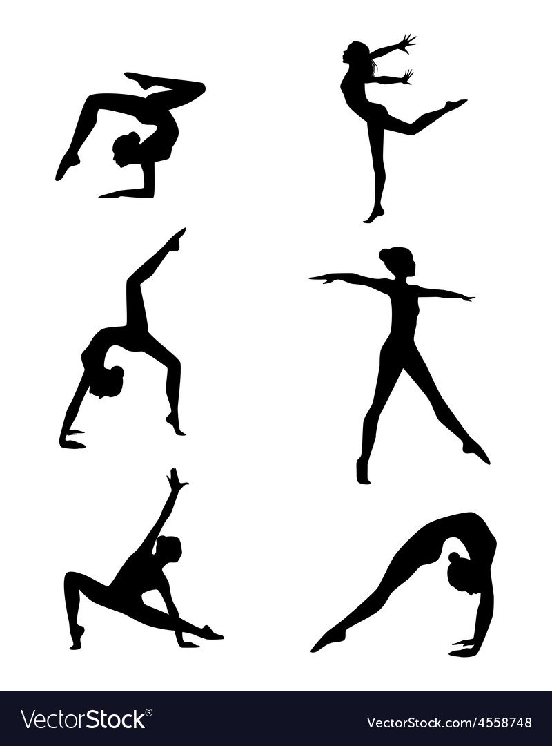 Силуэт гимнастки художественной