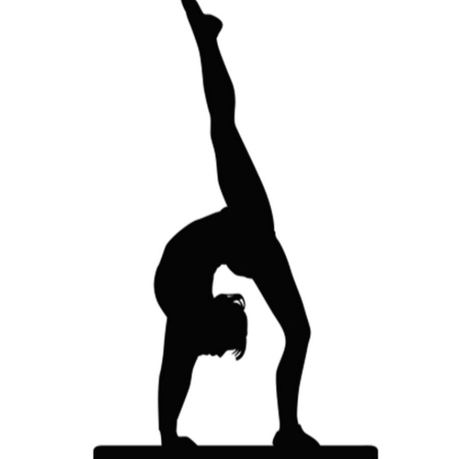 Акробатки силуэт в черном цвете.