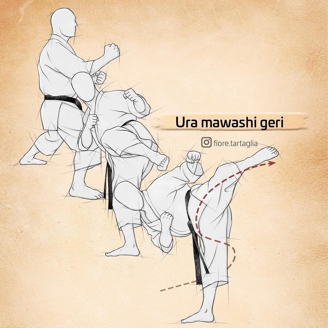 Каратэ Шотокан удар маваси Гери