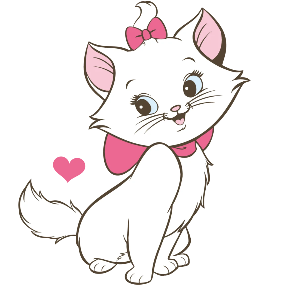 Кошечка с бантиком картинка