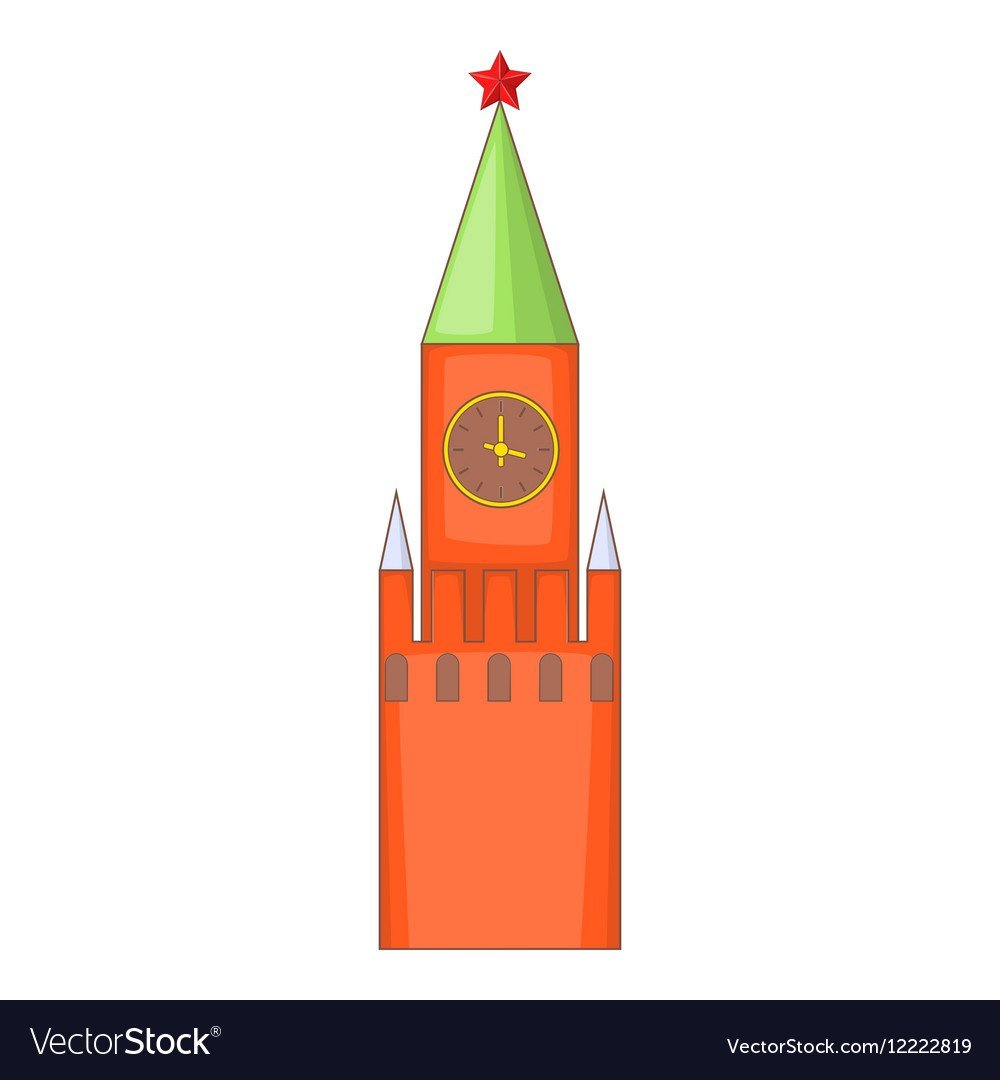 Спасская башня Кремля рисование