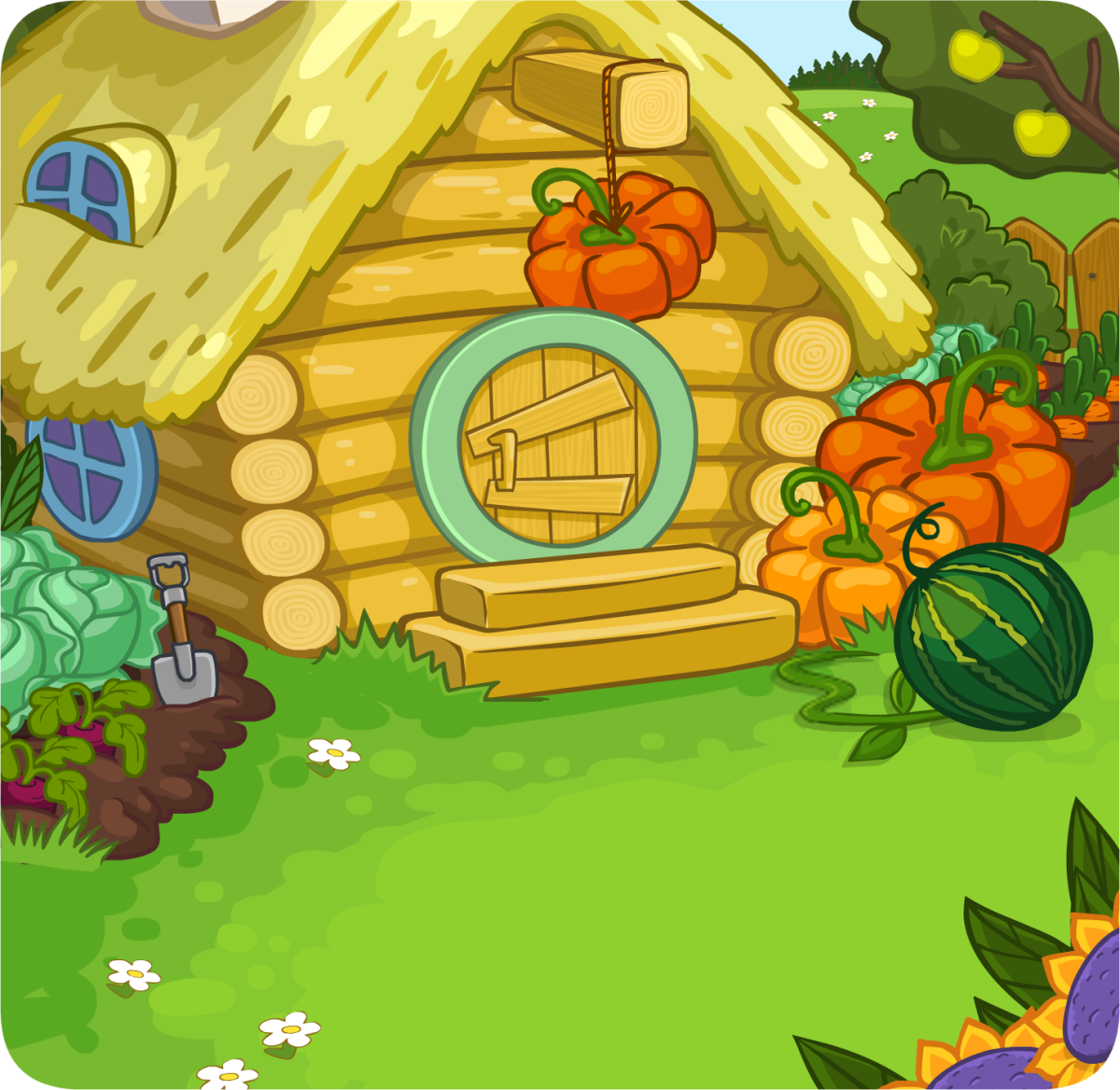 Смешарики домик Ёжика внутри