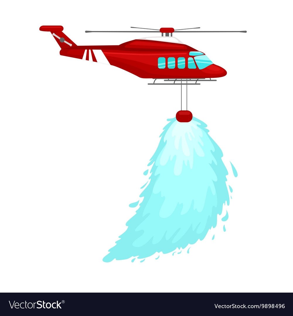 Пожарный вертолет мультяшный
