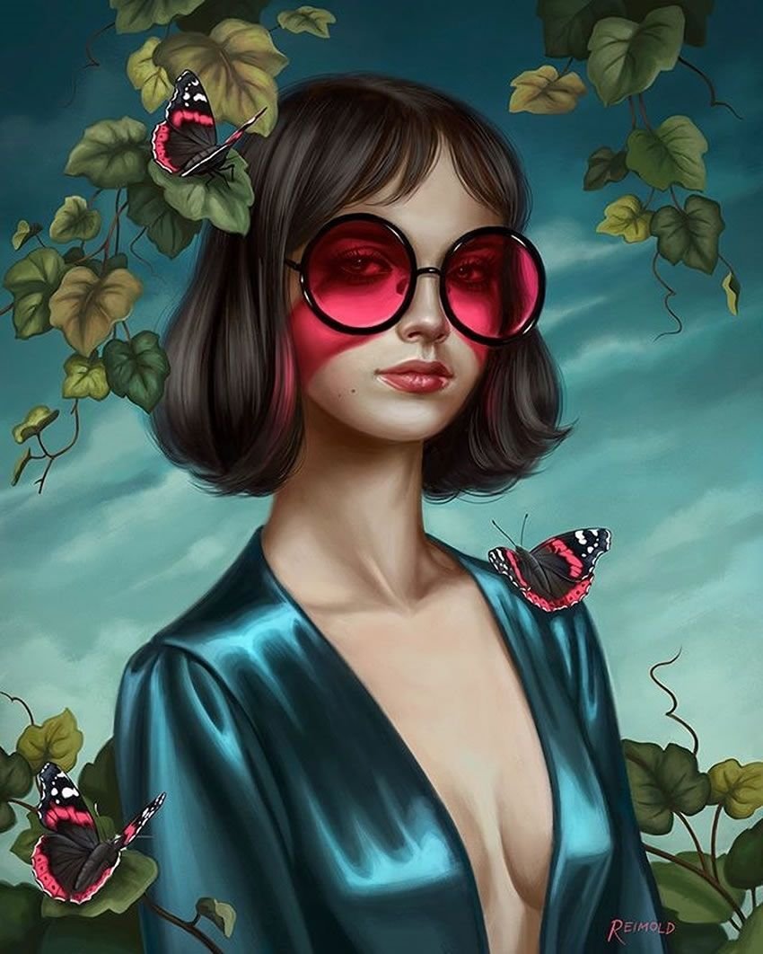 Человек в розовых очках