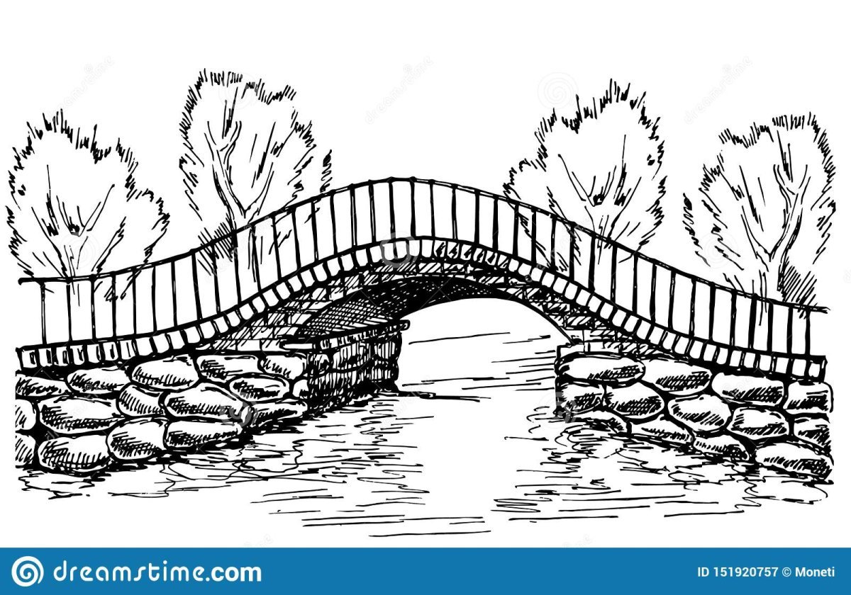 Мостик карандашом