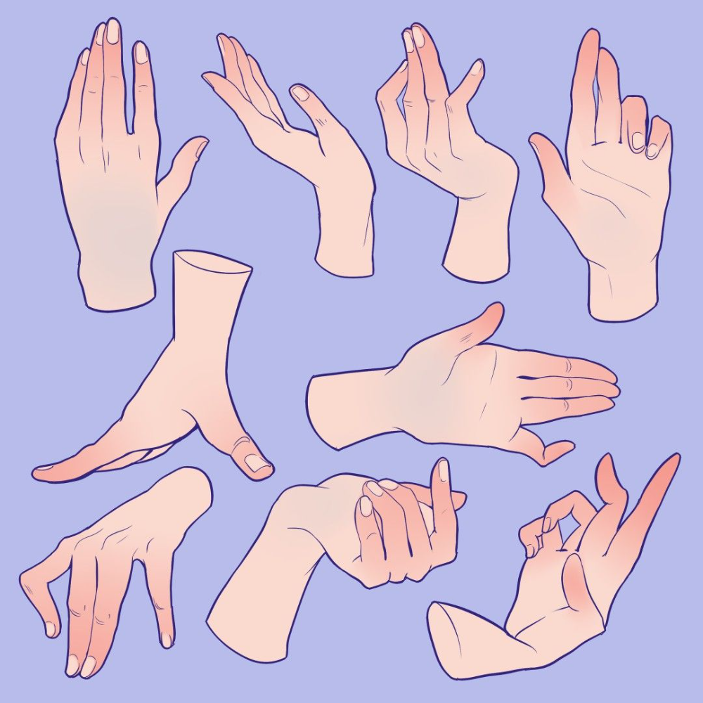 Позы рук референс