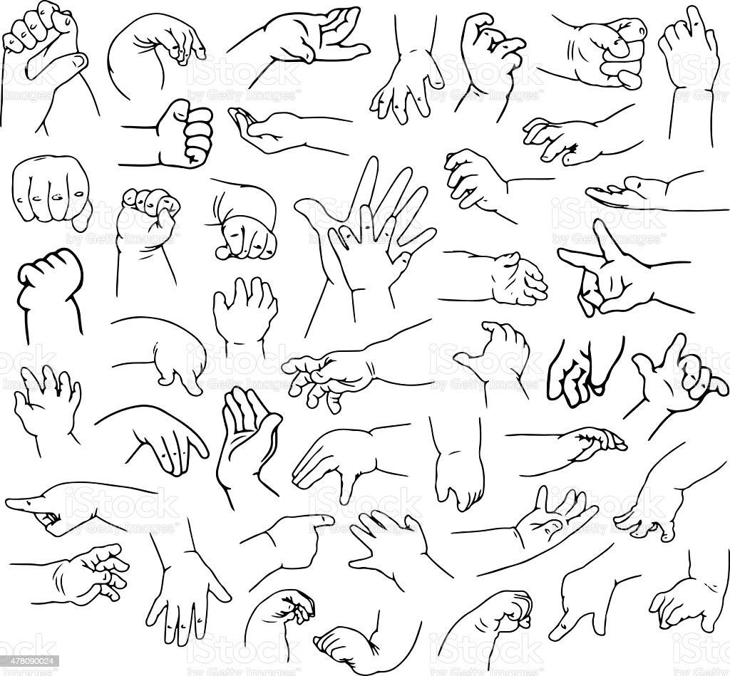 Рука нарисовать для детей