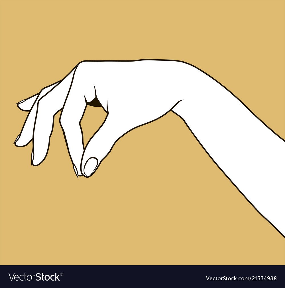 Женская рука щепотка