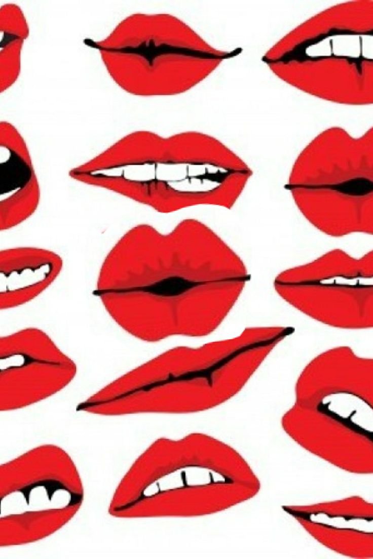 Губы нарисованные мультяшные