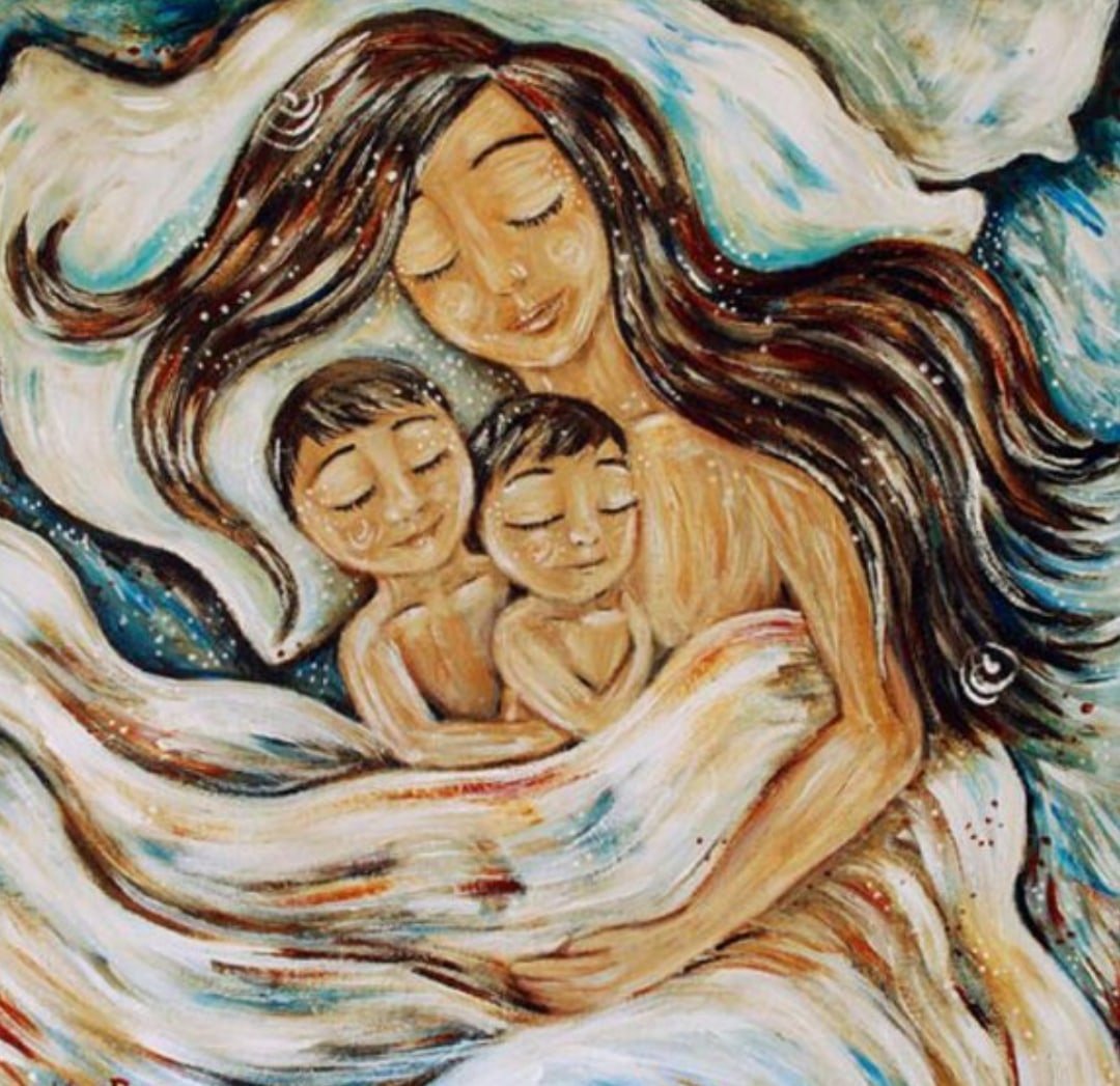 Мать и младенец арт