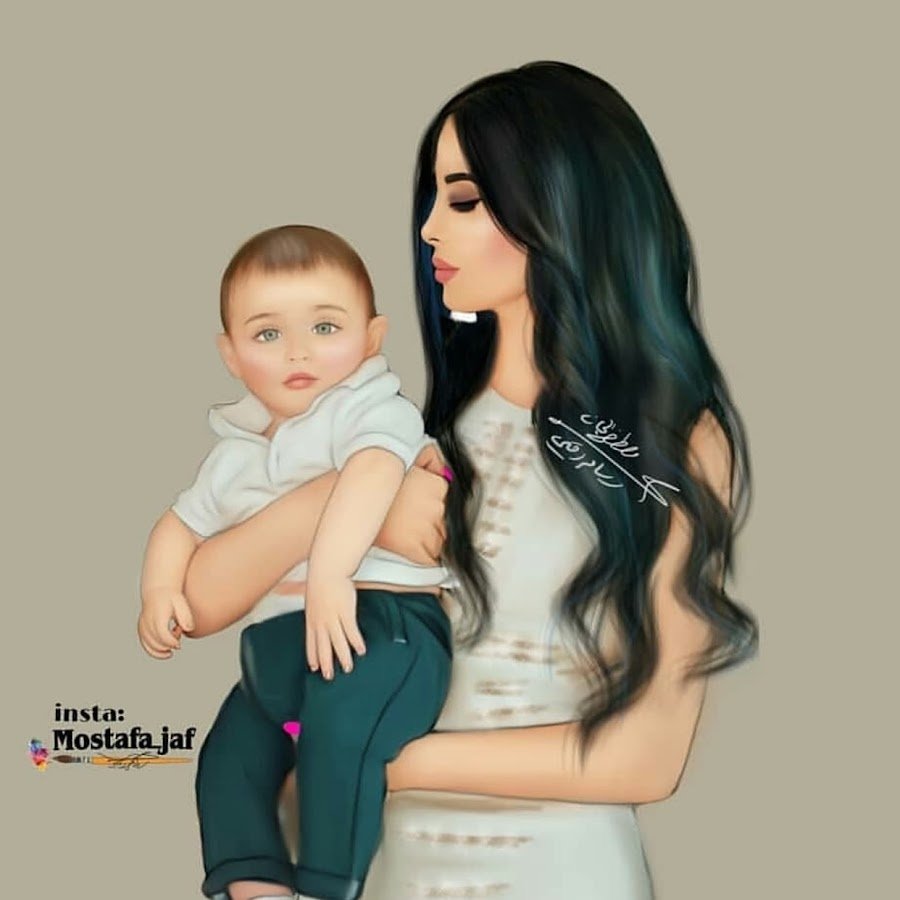 Мама гуляет с ребенком