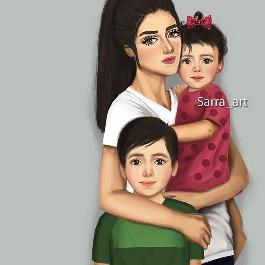 Арт мама и двое сыновей