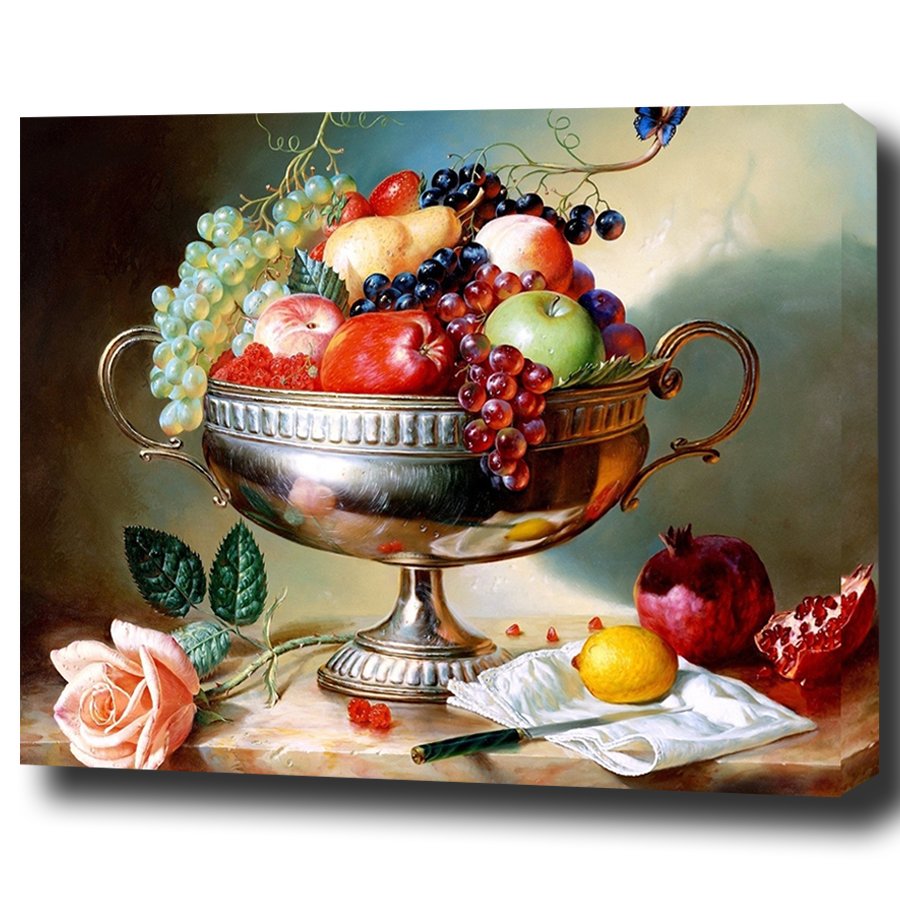 Алмазная мозаика Painting Diamond "натюрморт с фруктами", 40x50 см