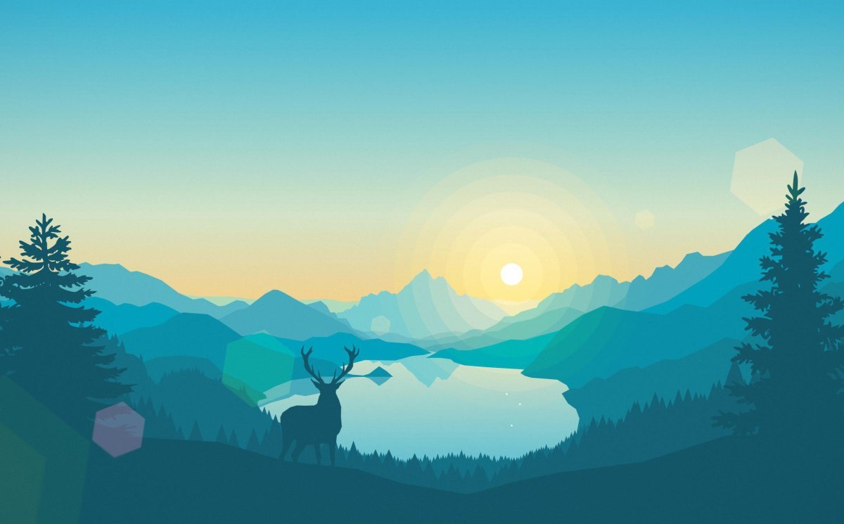 Firewatch лес река горы