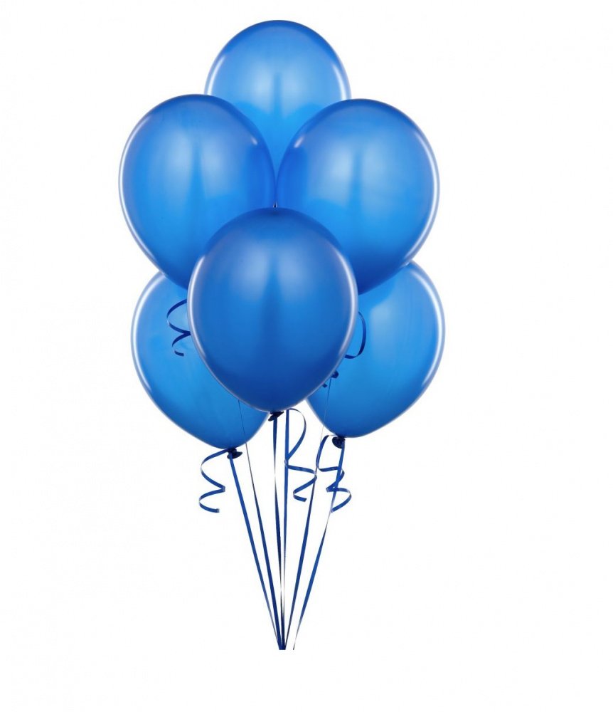 Синий воздушный шарик на ниточке