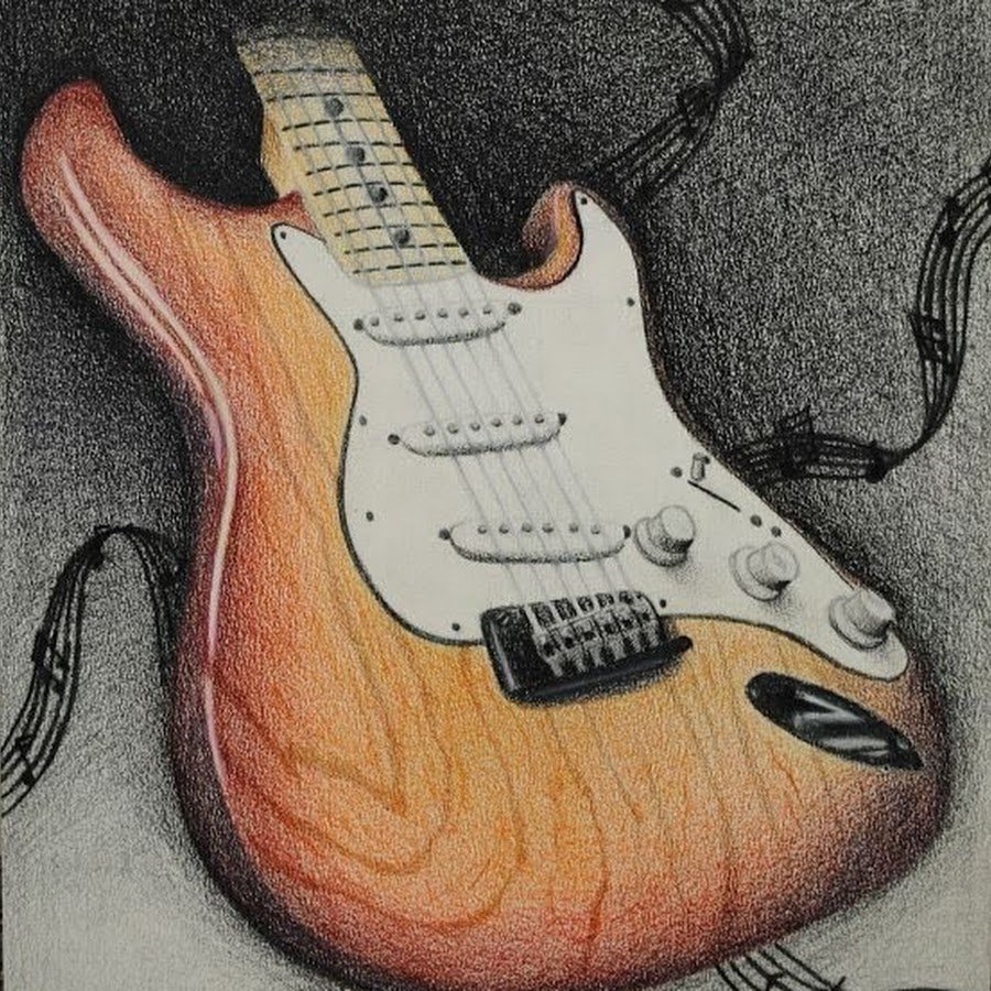 Рисования электрогитара