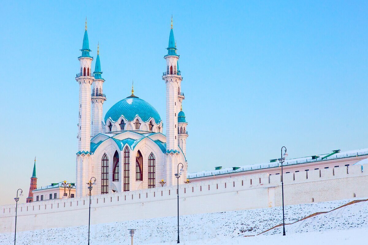 Мечеть кул-Шариф в Казани зимой