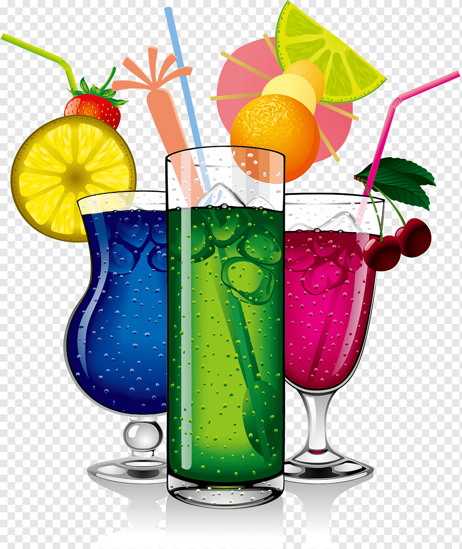 Цветные напитки векторный